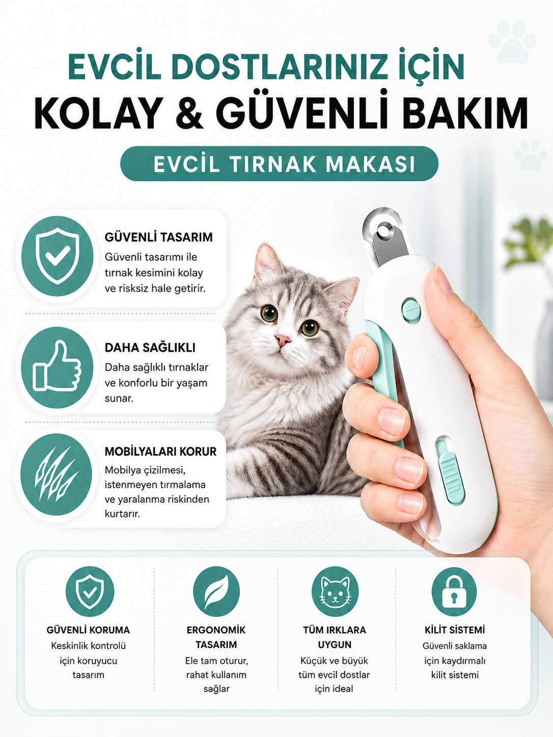 Patisa - Ayarlanabilir Evcil Hayvan Tırnak Makası